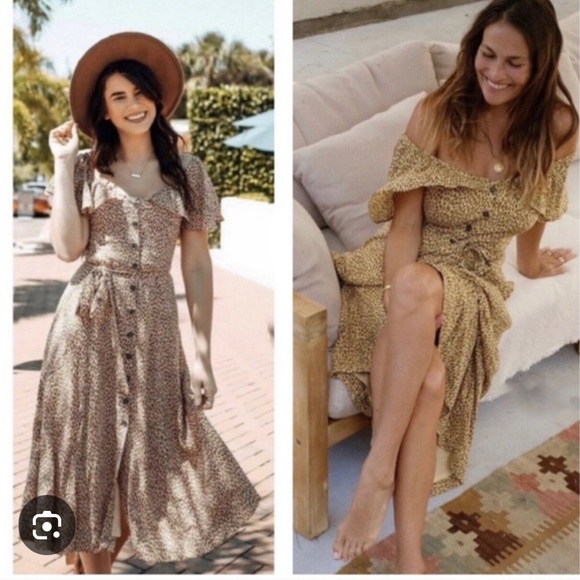 Anthropologie leopard print dress sz 8 - Picture 2 of 13